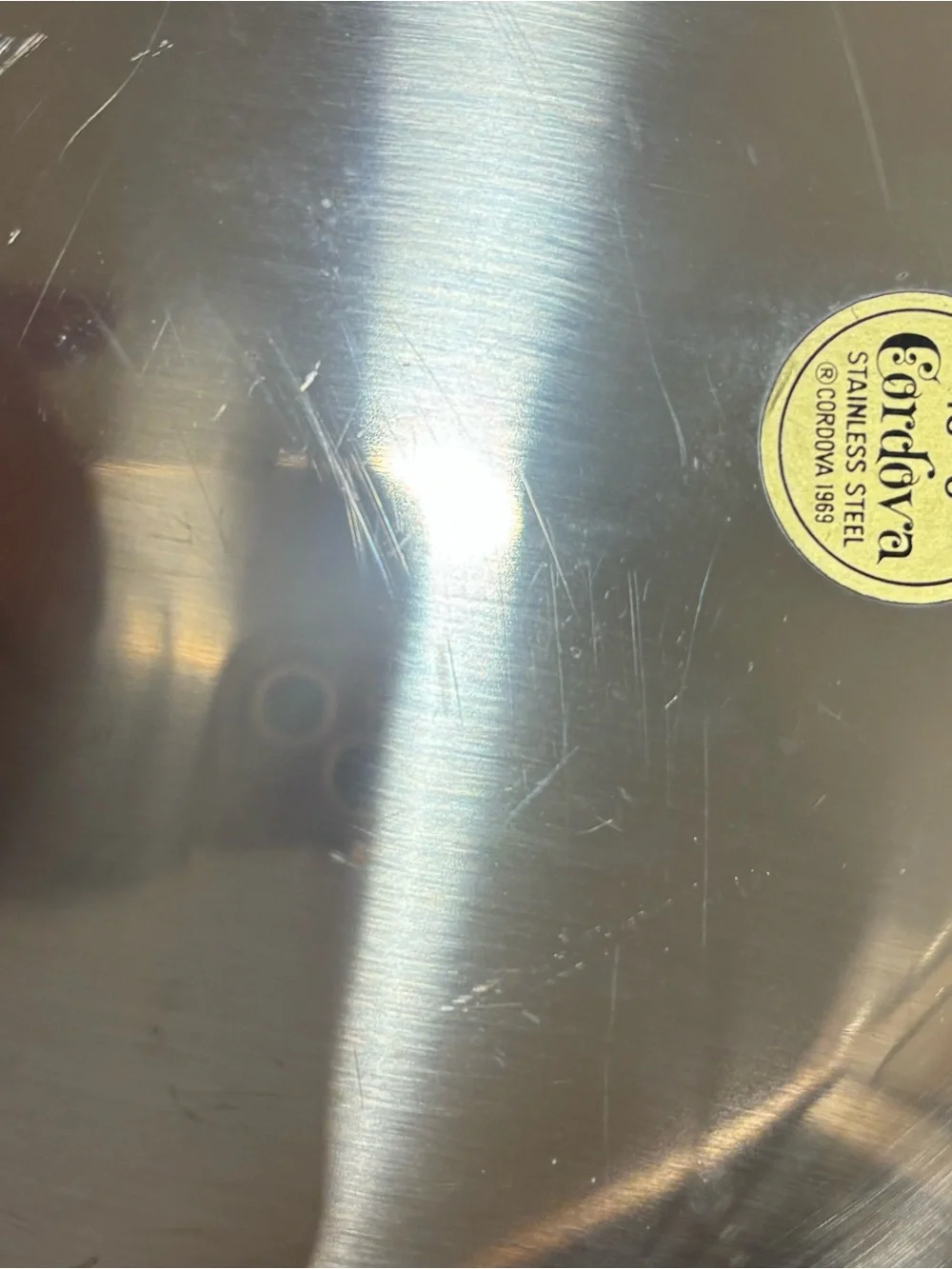 vintage Cordova 18/8 stainless steel serving dish.